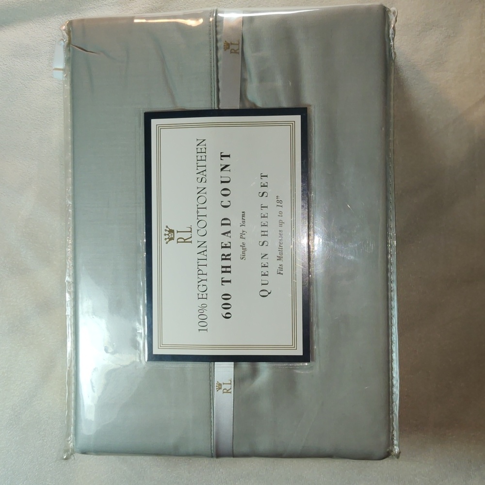 Rainbow Linens Egyptian Cotton Sateen 600 thread count Queen Set